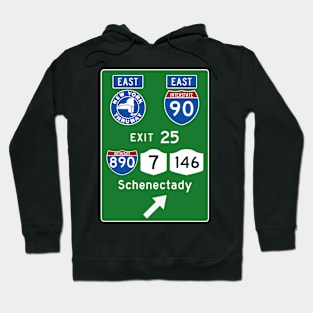 New York Thruway Eastbound Exit 25: Schenectady I-890 NY Rte 7, 146 Hoodie